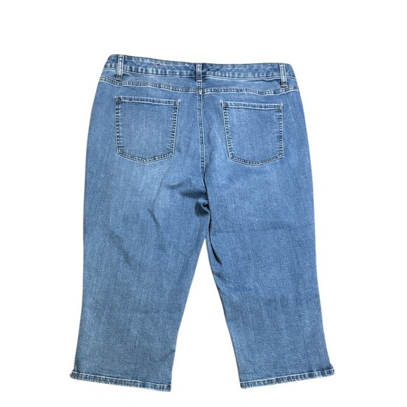 Talbots Simply Flattering Collection Women's Size 16 Pedal Pusher Denim Capri - Picture 8 of 8